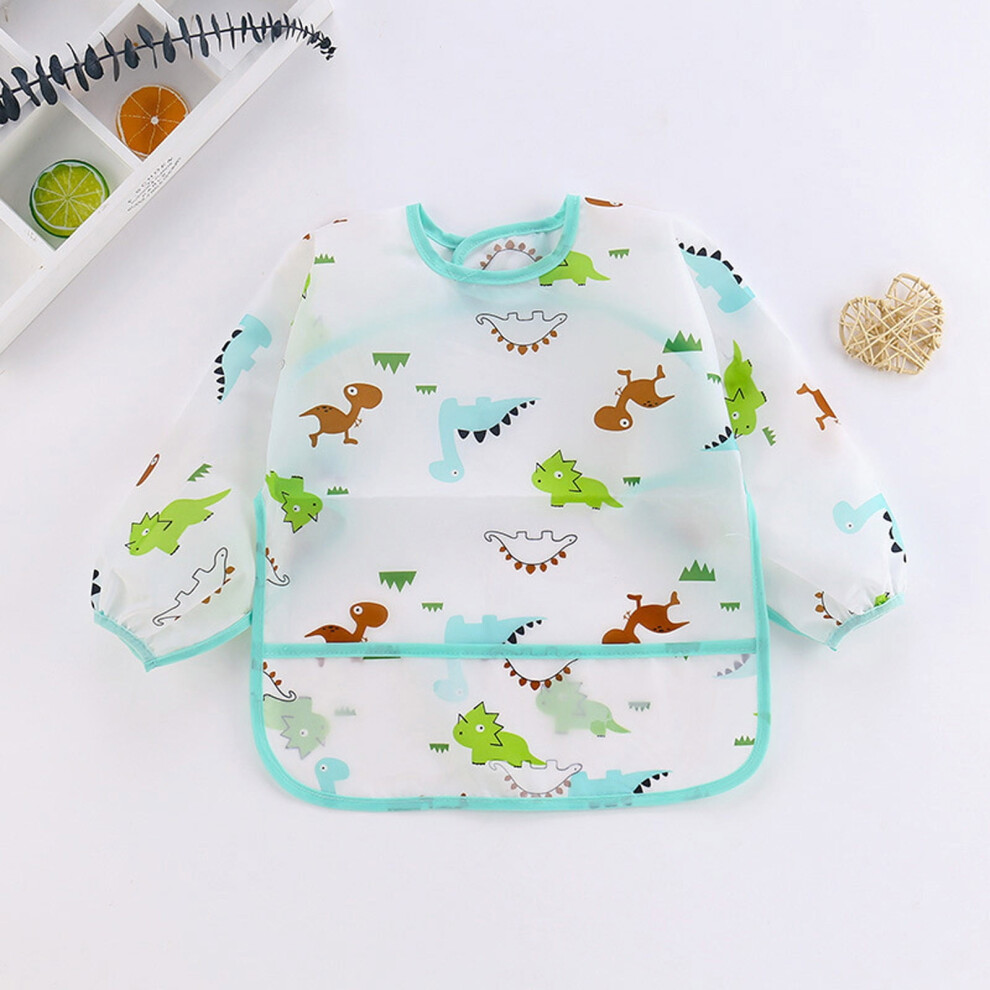 Baby waterproof smock bib with cartoon pattern