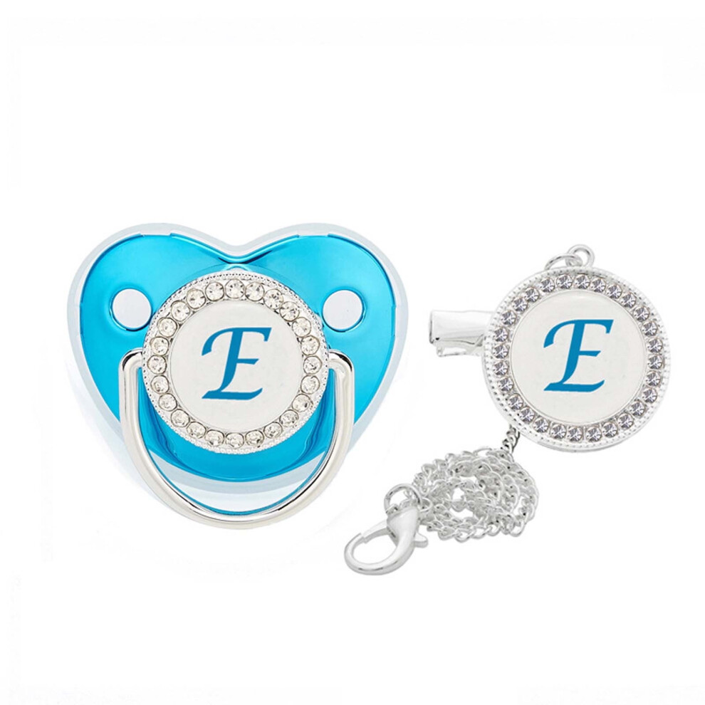 Silicone baby pacifier with name initials clip 26 letters