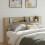 VidaXL vidaXL Storage Headboard with LED Sonoma Oak Engineered Wood 1