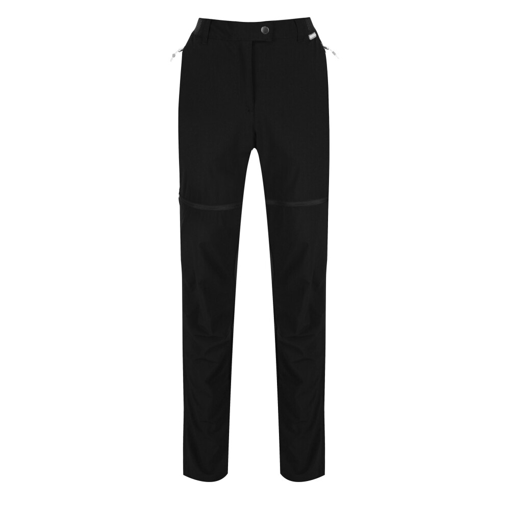 Regatta (16 Uk R, Black) Womens/Ladies Mountain Zip-Off Trousers