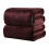 Nayueo solid color flannel blanket coffee brown 150x200cm 3