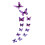Christmas Butterfly Stickers Luminous Wall Decals 12 pcs 2