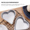Metal heart pudding molds non-stick 3 pcs 3