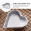 Metal heart pudding molds non-stick 3 pcs 5