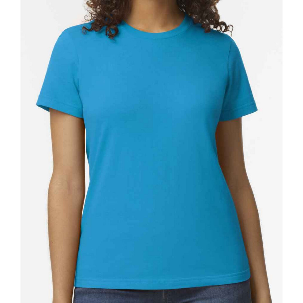 Gildan (Xxl, Sapphire Blue) Womens/Ladies Soft Midweight T-Shirt
