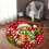Gingerbread Man Round Rug 80x80cm Flannel Memory Foam 2