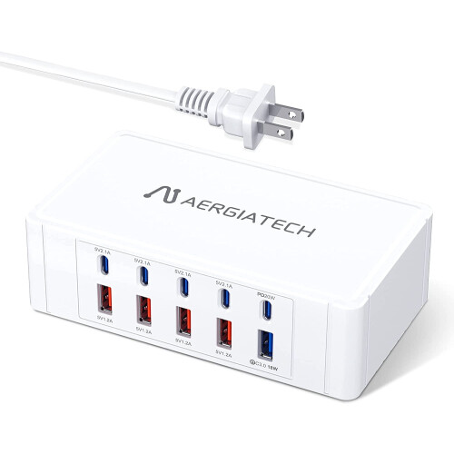 USB C Charging Station 100W 10-Port PD3.0 QC3.0