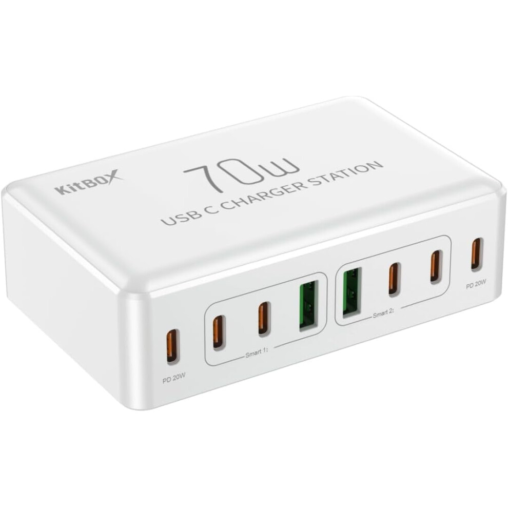 70W 8-Port Usb-C Charging Station With 20W Pd 917087572972