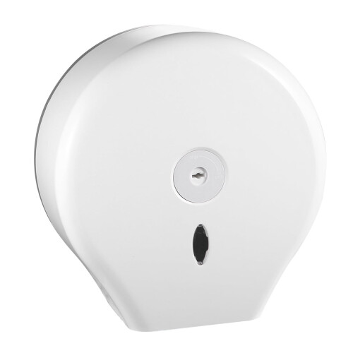 Round wall-mounted toilet paper holder white
