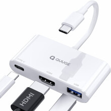 USB-C naar HDMI multiport-adapter, USB Type-C naar HDMI [UHD4K@30Hz], 5 Gbps USB 3.0-poort, PD100W-opladen, 3-in-1 USB-C