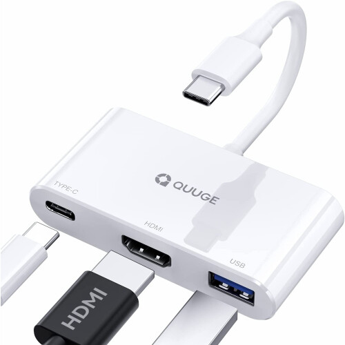 Προσαρμογέας πολλαπλών θυρών USB C σε HDMI, USB Type C σε HDMI [UHD4K@30Hz], Θύρα USB3.0 5Gbps, Φόρτιση