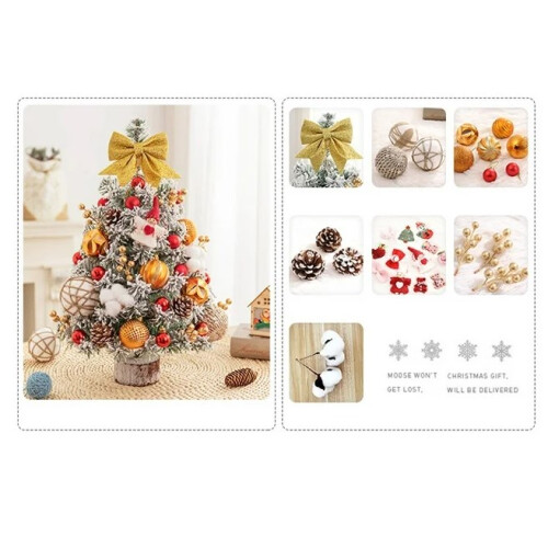 Christmas Tree Decoration Gold 18 Inch Desktop Simulation