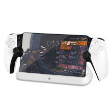 Laddningsstation med typ-C-adapter, 7 RGB-ljuslägen, bärbart konsolladdningsställ för PlayStation Portal, PS5Remote-spelarhållare