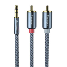 Y-connector RCA audio splitter cable 3.5mm to 2 RCA