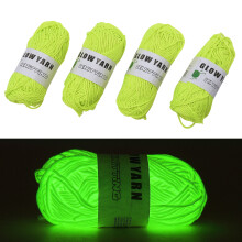 Glowing Wool Yarn Soft Knitting Yarn 50m per Roll 4 Rolls
