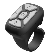 Automatic Page Turner Ring Remote Control Black