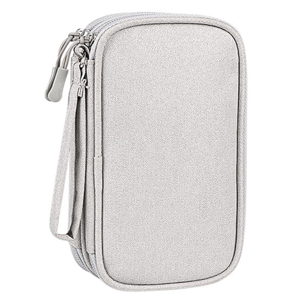Double Layer Electronic Accessories Organizer Bag L Grey 917087587099