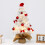 Mini pre-lit flocked white Christmas tree with lights and 7