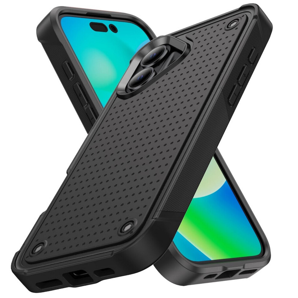 Shockproof Rugged Case For Iphone 16 6.1-Inch Black 9336866799859