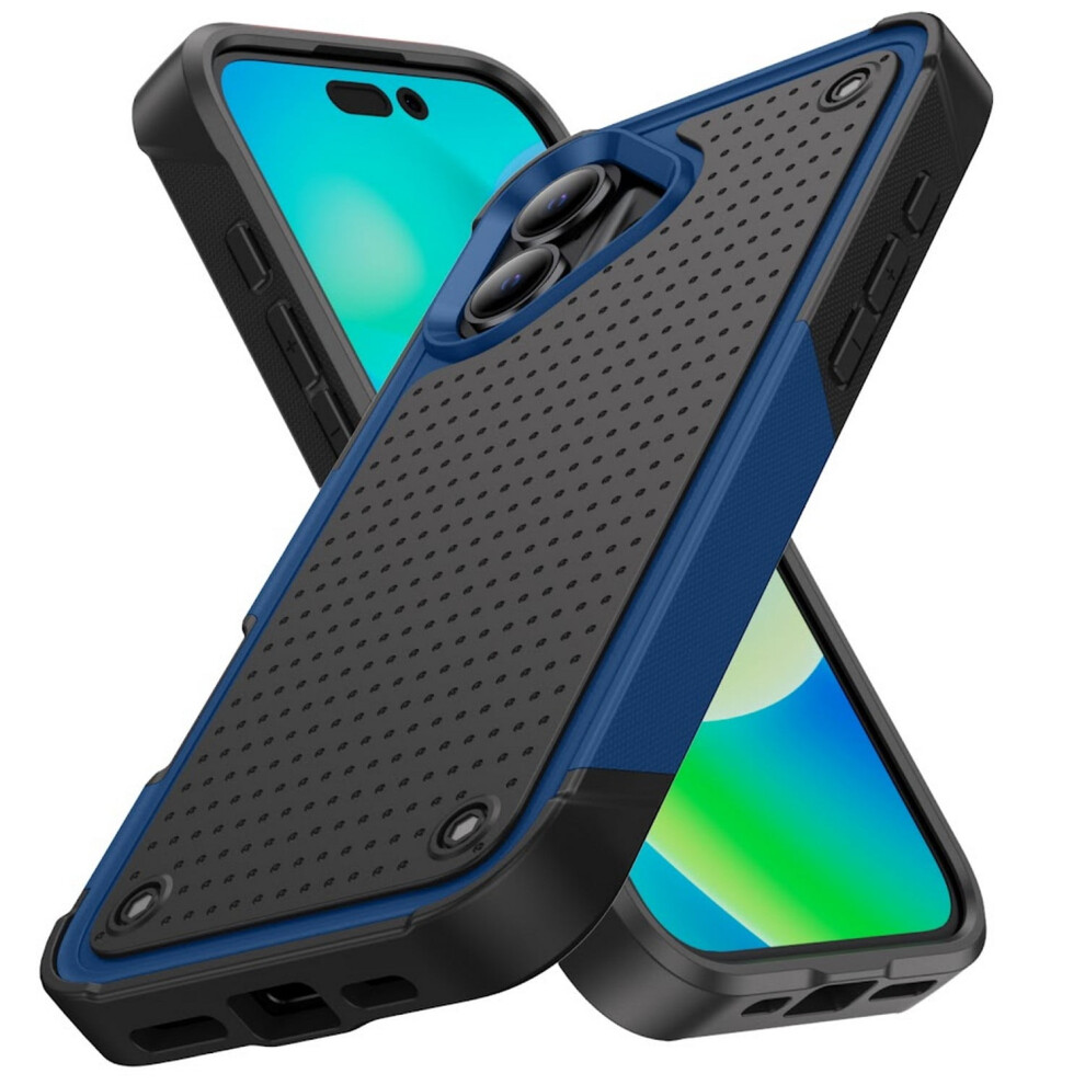 Shockproof Rugged Case For Iphone 16 Plus 6.7 Inch Blue 9336866799910