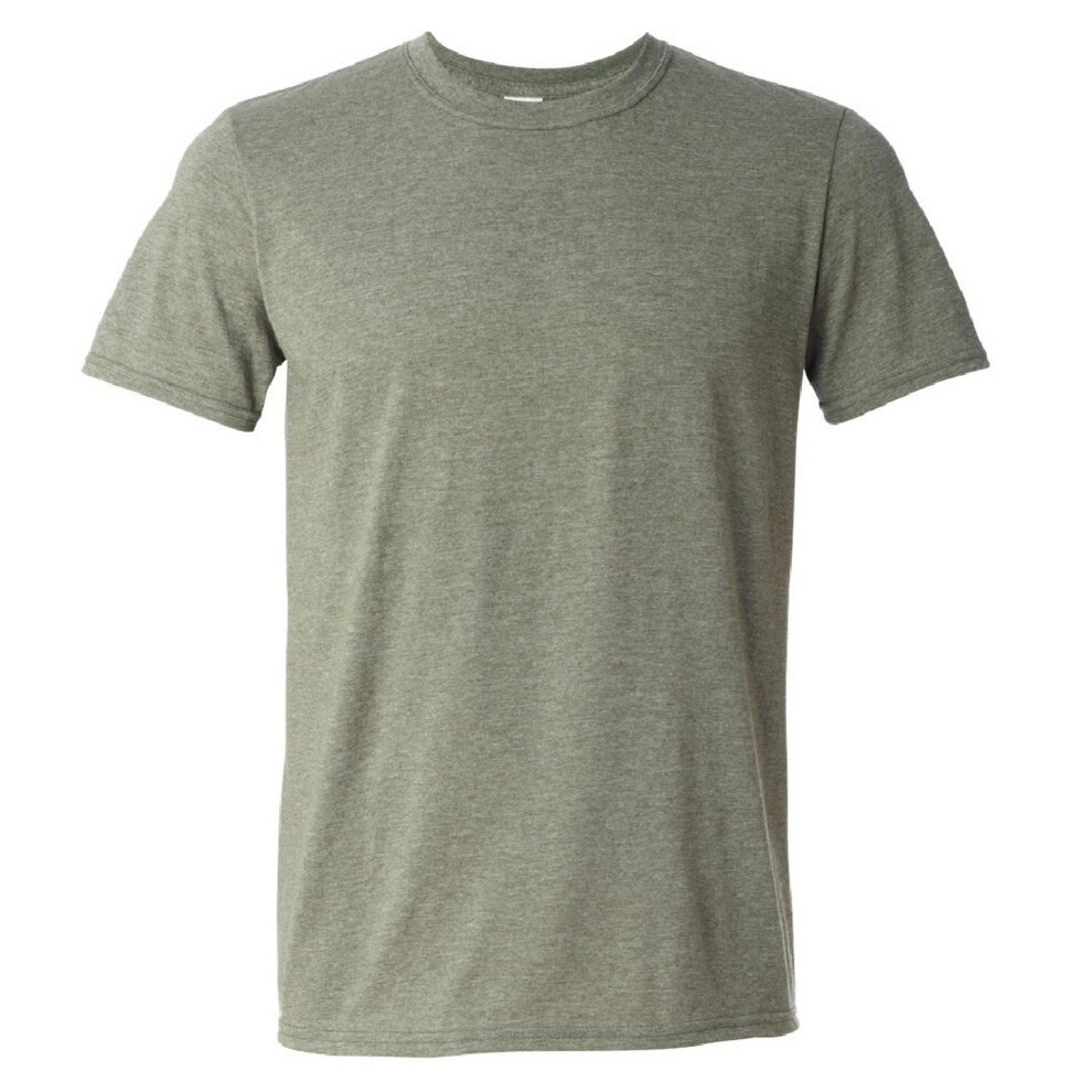Gildan (Xl, Heather Military Green) Mens Short Sleeve Soft-Style T-Shirt