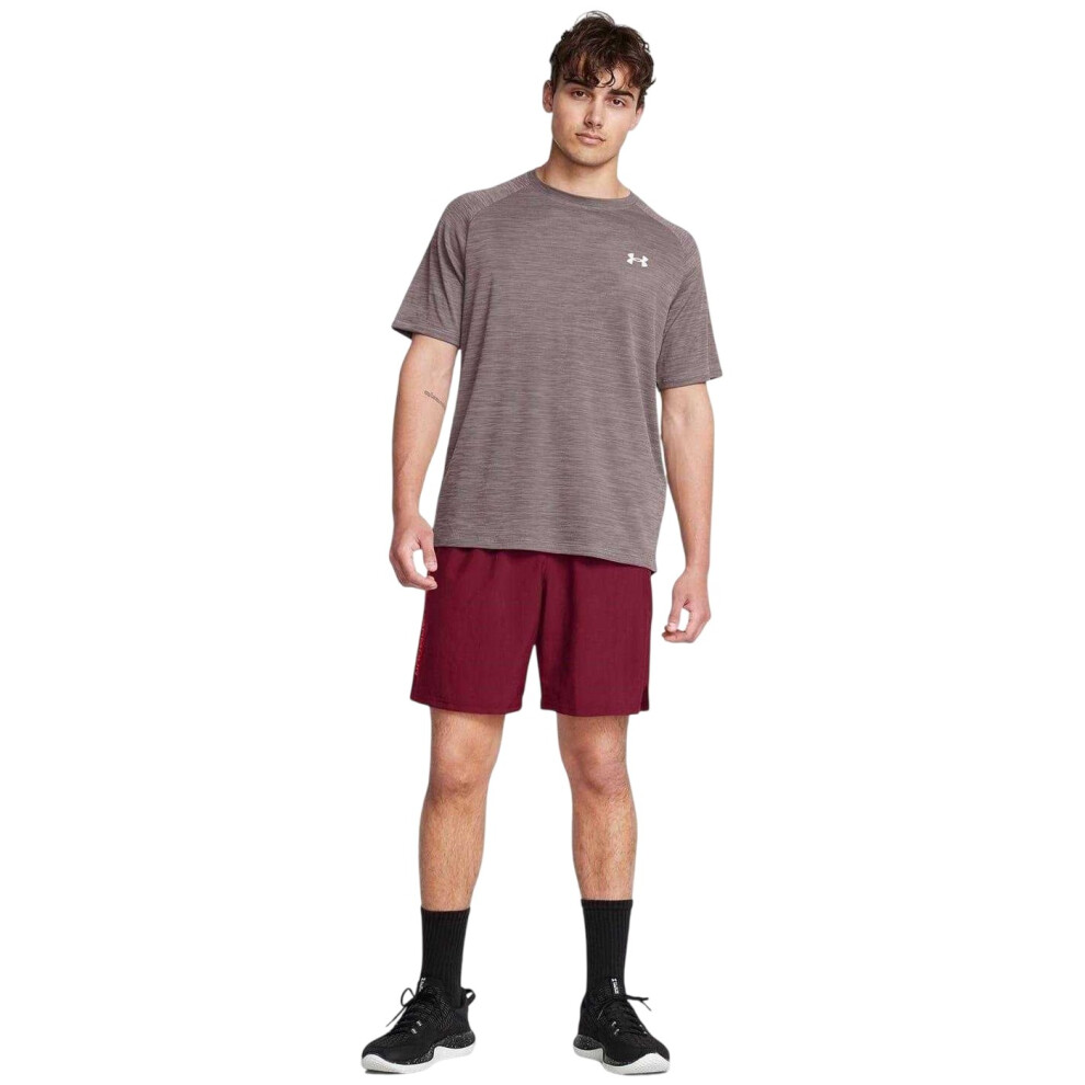 Under Armour (M S, Red) Mens Vertical Logo Regular Shorts