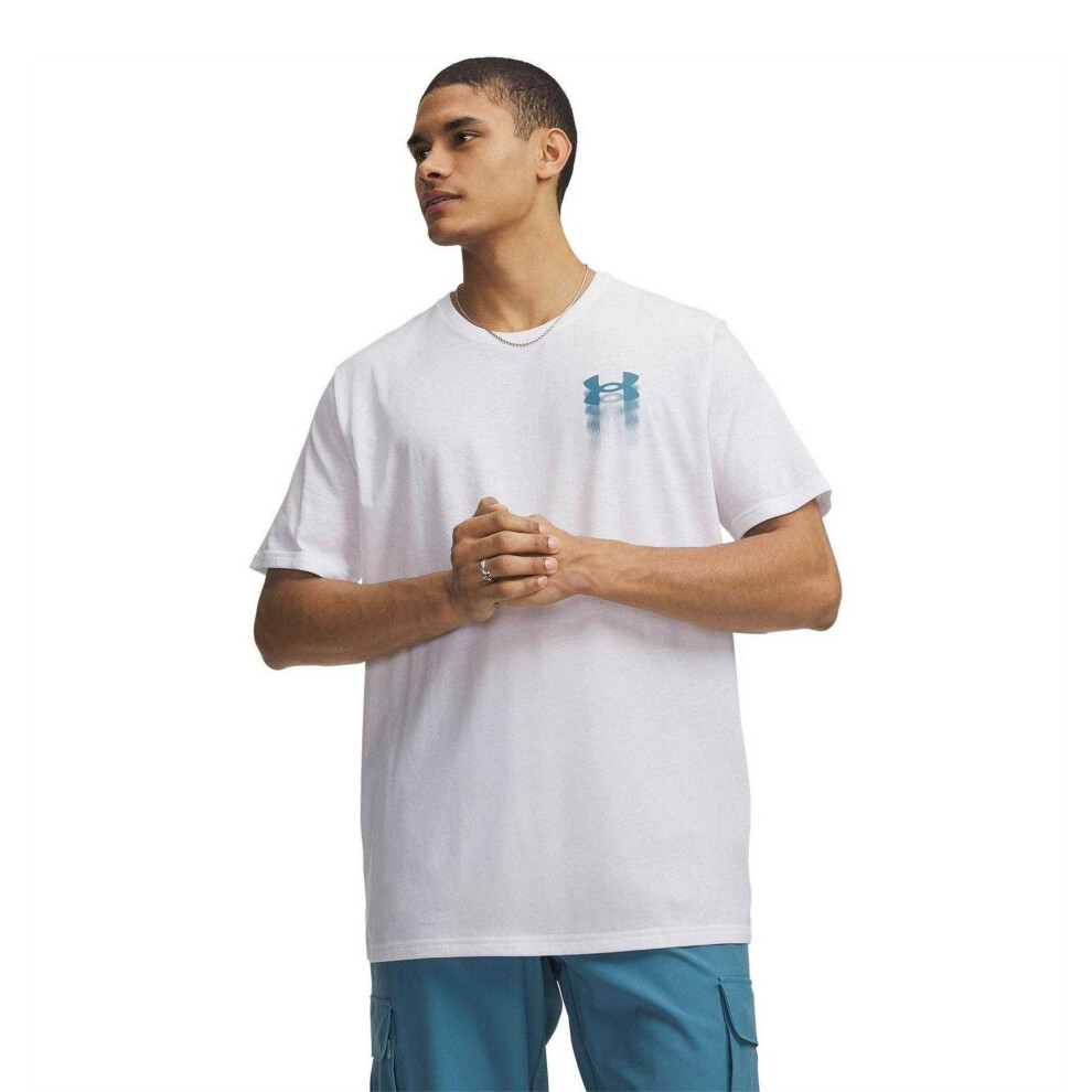 Under Armour (L, White) Mens Logo T-Shirt