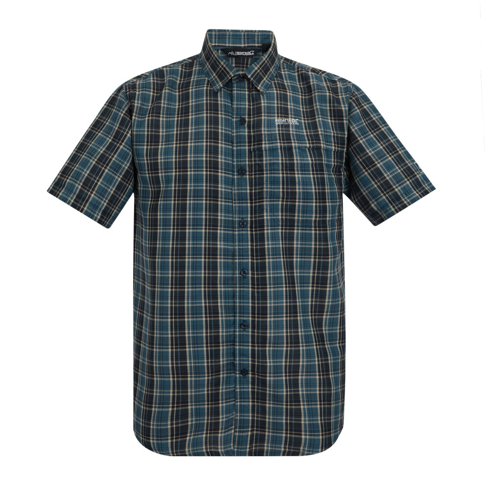Regatta (Xxl, Night Sky) Mens Mindano Multi Check Short-Sleeved Shirt