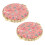 Double-sided Folding Cosmetic Mirror Orange 2pcs 1