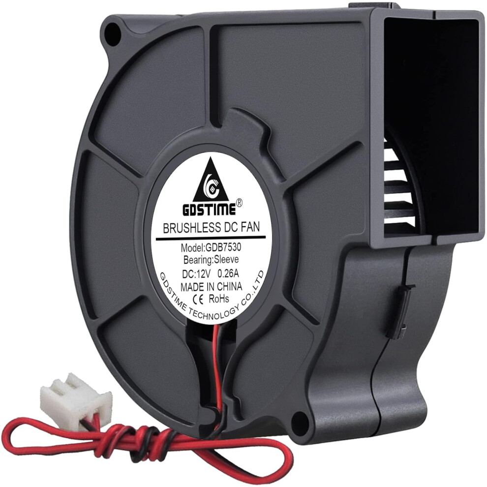 Dc 12V Brushless Turbo Blower Fan 75Mm X 30Mm 917087571043