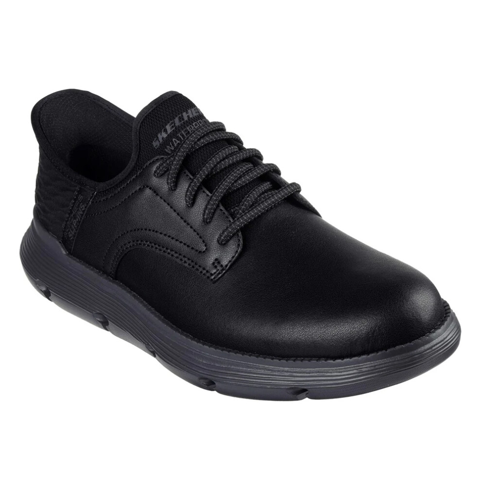 Skechers (10 Uk, Black) Mens Garza Duran Leather Trainers