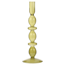 Glass candle holder for pillar or taper candles, tall