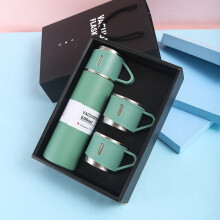 Insulated Stainless Steel Mug Set Green 3PCS