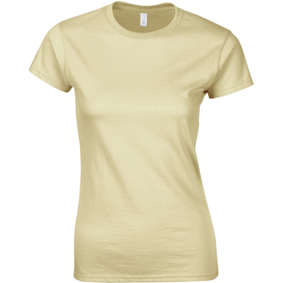 Gildan (M, Sand) Ladies Soft Style Short Sleeve T-Shirt