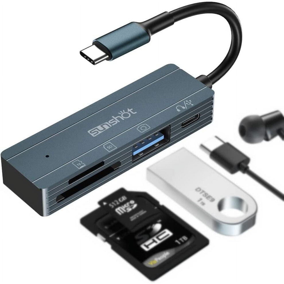 Usb C Hub 4-In-1 With Sd Tf Reader Usb Otg Audio 917087578967