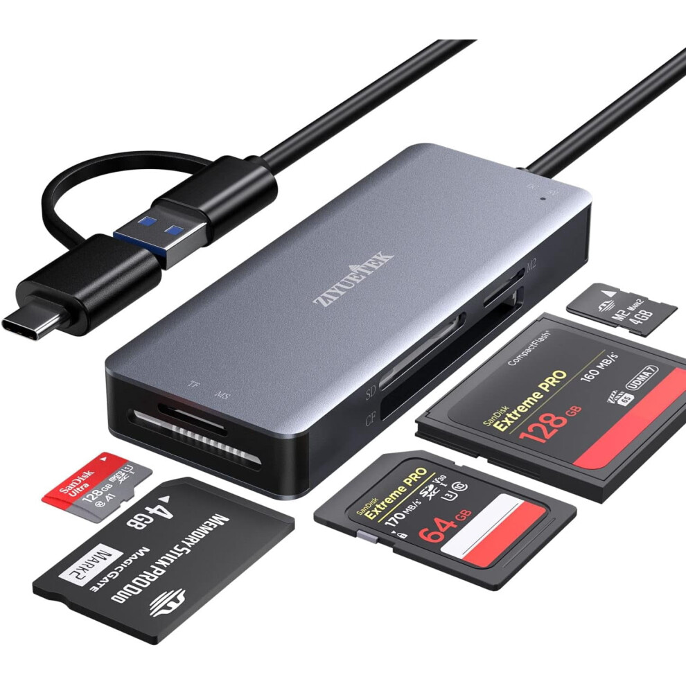Usb-C Sd Card Reader 5-In-1 For Sd Tf Cf Ms M2 917087579544