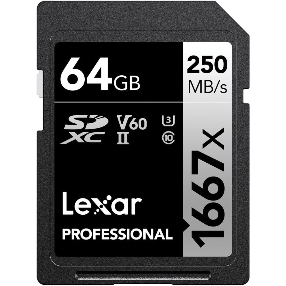 Sdxc Uhs-Ii Memory Card 64Gb C10 U3 V60 250Mb/S 917087579445