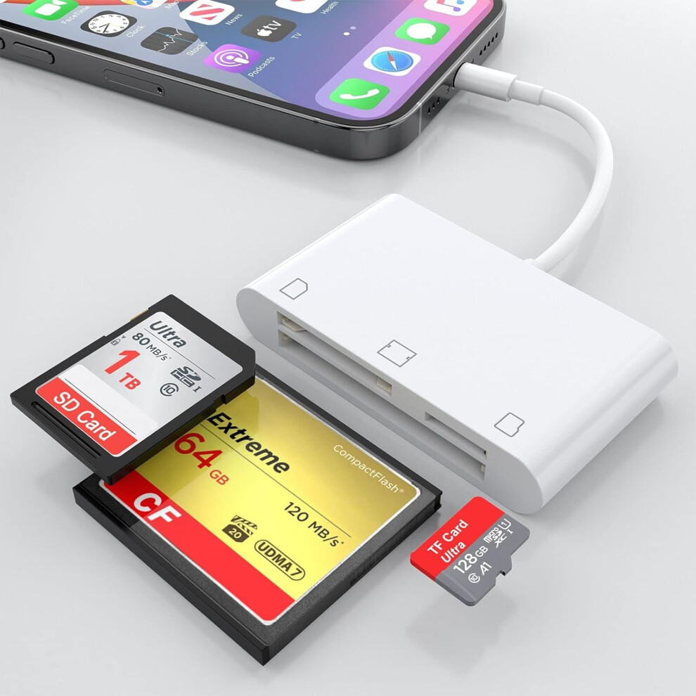 Cf Sd Tf Reader Adapter For Ipad And Iphone 3-In-1 917087579407