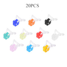 Silicone Waterproof Nose Clip for Swimming 20 pcs 10 colors