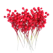 Simulated Christmas Berries Stems Red 16pcs 13-branch