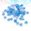 Snowflake decorations iridescent blue winter party 6