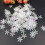 Snowflake decorations iridescent blue winter party 7