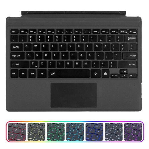 Wireless Bluetooth 5.1 Keyboard with LED Backlit Trackpad 1