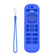 Silikonetui til TV-fjernkontroll med snor, selvlysende, sklisikkert støtsikkert etui, kompatibel med Roku Voice Remote Pro 2. utgave RCB1R2024