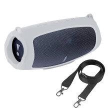 jixopn yhteensopivalle JBL Charge5Wireless Bluetooth-yhteensopivalle kaiuttimelle, kannettavalle silikonikuorelle ja hihnalle