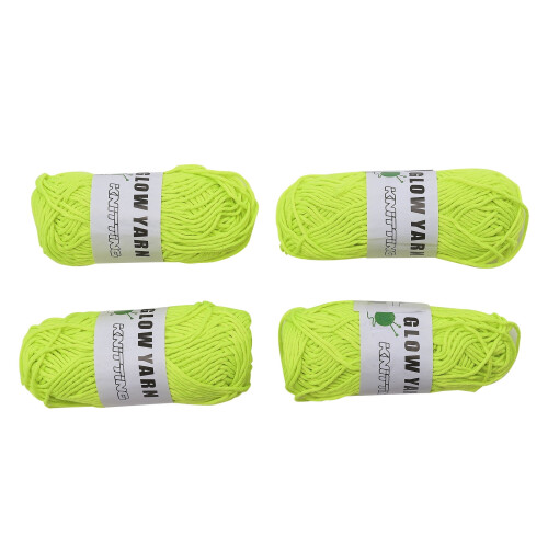 Glowing Wool Yarn Soft Knitting Yarn 50m per Roll 4 Rolls 2