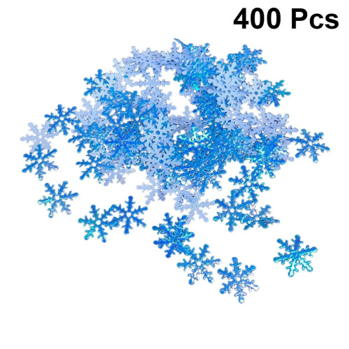 Snowflake decorations iridescent blue winter party 1