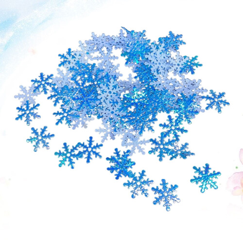 Snowflake decorations iridescent blue winter party 2