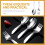 Stainless Steel Serving Spoon and Fork Set 4 Pieces 6