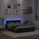 VidaXL vidaXL Bed Frame with Headboard Black Oak 150 x 200 cm Engineered Wood 5
